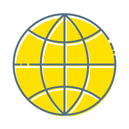 Globe Icon in trendy flat style isolated on white background. World globe symbol for your web site design, logo, app, UI. Vector illustration, EPS10.のイラスト素材