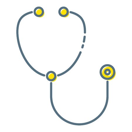 Stethoscope icon in trendy flat style isolated on background. Stethoscope icon page symbol for your web site design Stethoscope icon logo, app, UI. Stethoscope icon Vector illustration.のイラスト素材