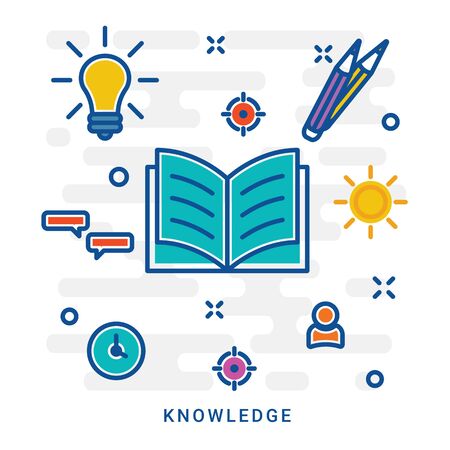 Skills gap and knowledge concept icon. Lack of knowledge and experience idea thin line illustration. Preparation for workforce. Test task. Worker coaching. Vector isolated outline drawing. Editable stroke, eps 10のイラスト素材