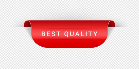 Best Quality Vector Sticker, Tag, Banner, Label, Sign Or Ribbon Realistic Red Origami Style Vector Paper Ribbon For Web Banner Or Print Poster.のイラスト素材