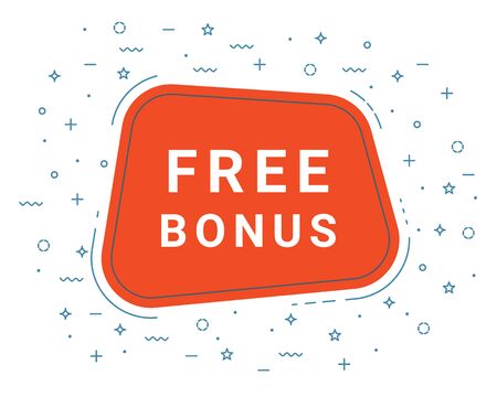 Bonus Speech Bubble Banner Sign, Design Template. Business Label Promo Offer.のイラスト素材