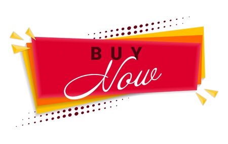 Buy Now Banner Template Design. Vector Illustration.のイラスト素材