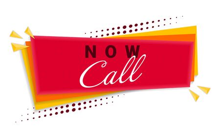 Call Now Banner Template Design. Vector Illustrationのイラスト素材