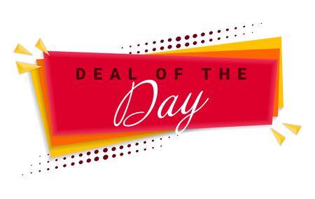 Deal Of The Day Banner Template Design. Vector Illustration.のイラスト素材