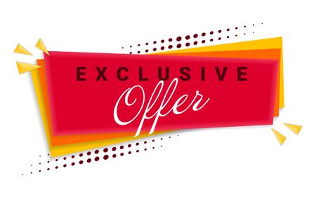 Exclusive Offer Banner Template Designのイラスト素材