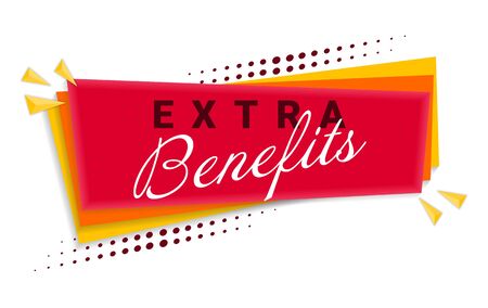 Extra Benefits Banner Template Design.のイラスト素材