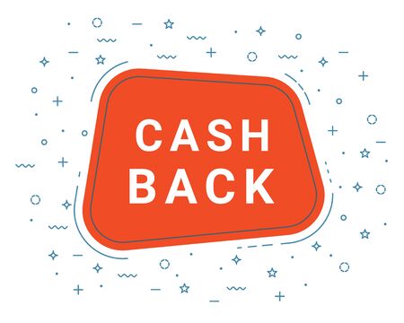Cash Back Speech Bubble Banner Sign, Design Template. Business Label Promo Offerのイラスト素材