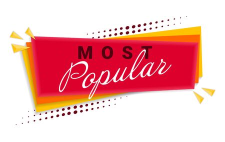 Most Popular Banner Template Design. Vector Illustration.のイラスト素材