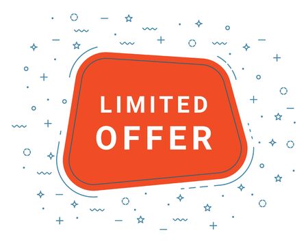 Limited Offer Speech Bubble Banner Sign, Design Template. Business Label Promo Offer.のイラスト素材
