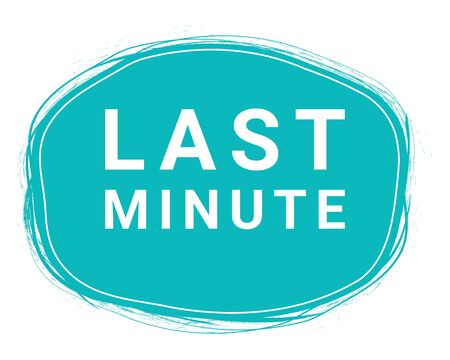 Last Minute, Speech Bubble Banner, Element Design Template, App Icon, Vector Illustration.のイラスト素材