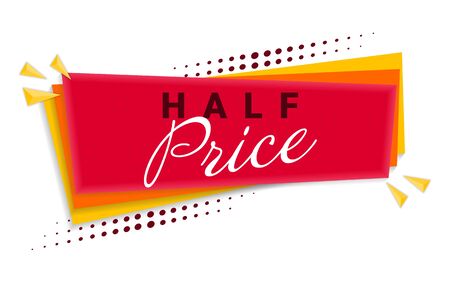 Half Price Banner Template Design.のイラスト素材
