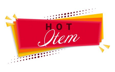 Hot Item Banner Template Design. Vector Illustrationのイラスト素材
