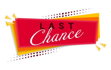 Last Chance Banner Template Design.のイラスト素材