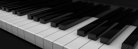 3D rendering, close-up of piano keysの写真素材