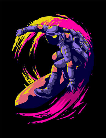 An astronaut artのイラスト素材