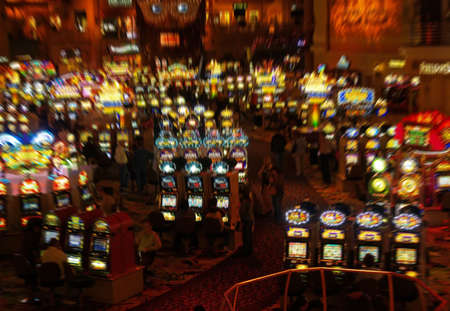 The slot machines in Las Vegas casino の写真素材