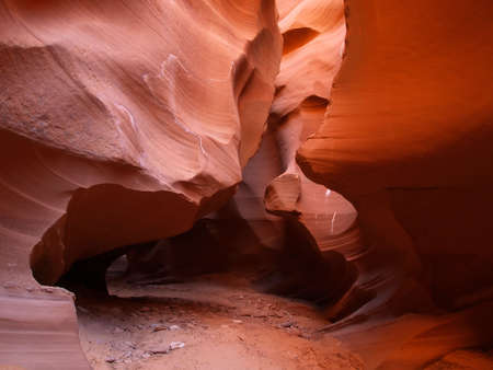 The lower Antelope Slot Canyon near Page  in  Arizona USAの写真素材