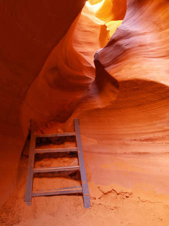 The lower Antelope Slot Canyon near Page  in  Arizona USAの写真素材