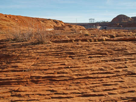 Rock formation in the glen canyon area. の写真素材