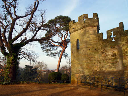 Warwick castle - a day trip from London in UKの写真素材