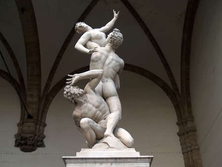 A sculpture in florence, italyの写真素材