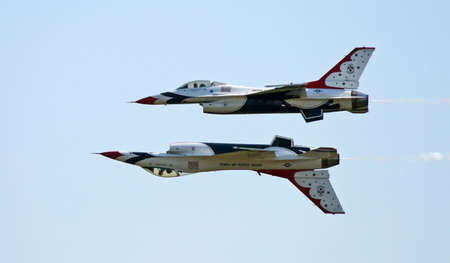 A fighter formation at a air show
