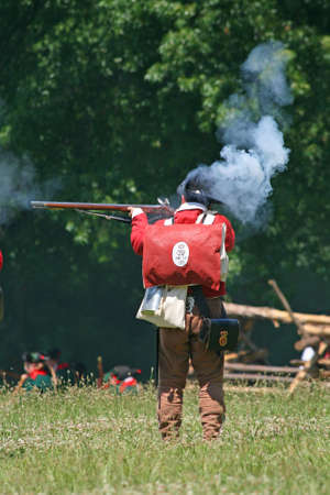 The enactment - The Battle of Monmouth in New Jersey