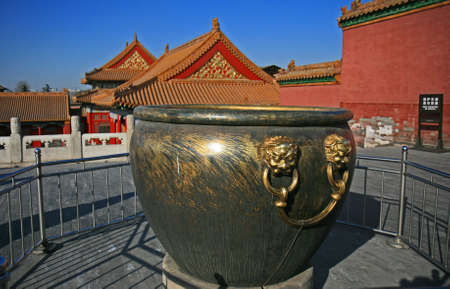 The historical Forbidden City Museum in the center of Beijingの写真素材