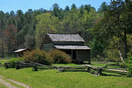 The Great Smoky Mountain National Park in the morningの写真素材