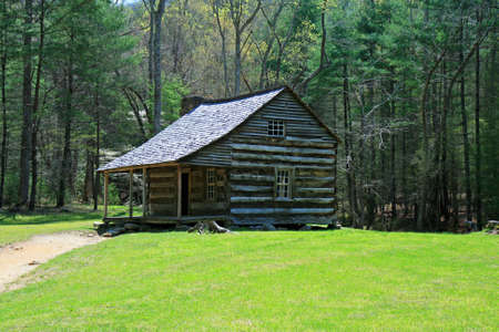 The Great Smoky Mountain National Park in the morningの写真素材