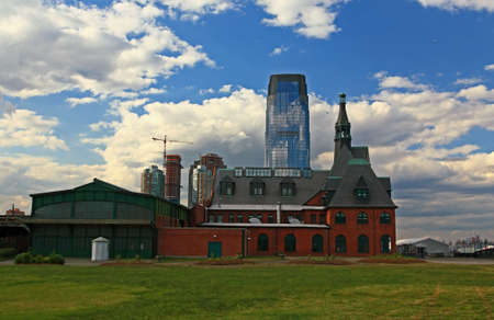 The old immigration train station in Liberty Park New Jersey の写真素材