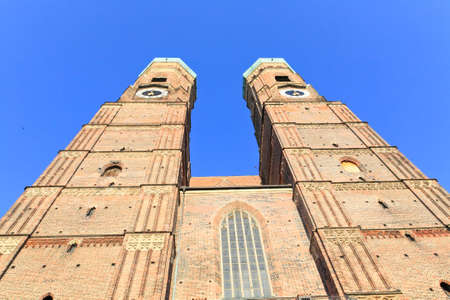 The Frauenkirche cathedral in Munich Germanyの写真素材