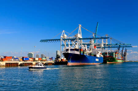 The Port of Miami is the major port in USAの写真素材