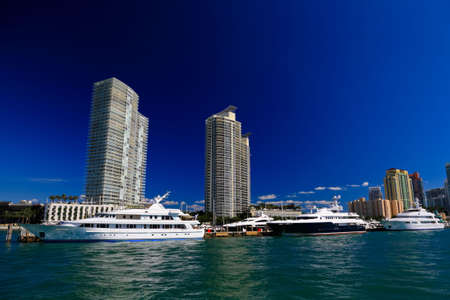 The high-rise buildings in Miami Beach Floridaの写真素材