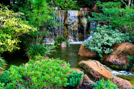 a famous traditional Japanese garden in Southern Floridaの写真素材