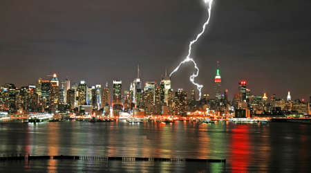 Manhattan Midtown Skyline at night New York City 