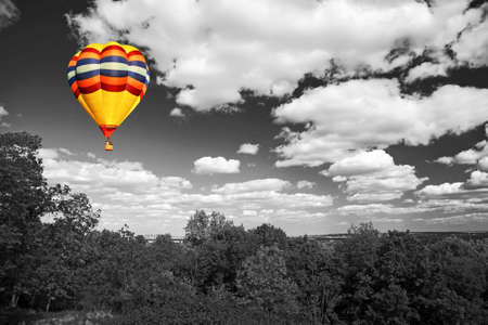 Sky and landscape from the South Mountain Reservation in New Jerseyの写真素材