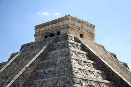 The temples of chichen itza temple in Mexico, one of the new 7 wonders of the worldの写真素材