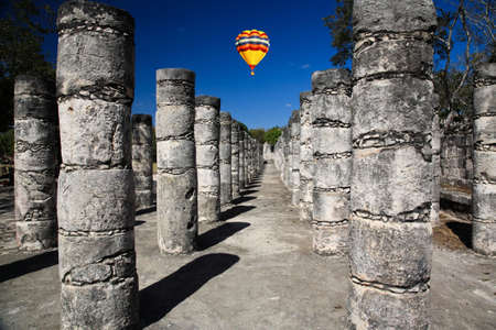 The temples of chichen itza temple in Mexico, one of the new 7 wonders of the world