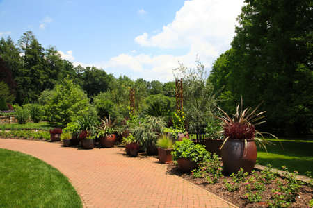 A landscape display in a botanical garden USAの写真素材
