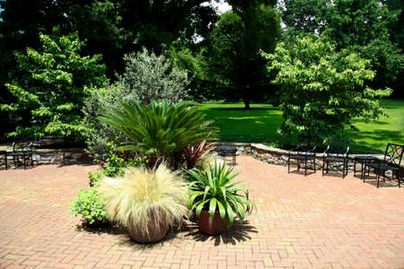 A landscape display in a botanical garden USAの写真素材
