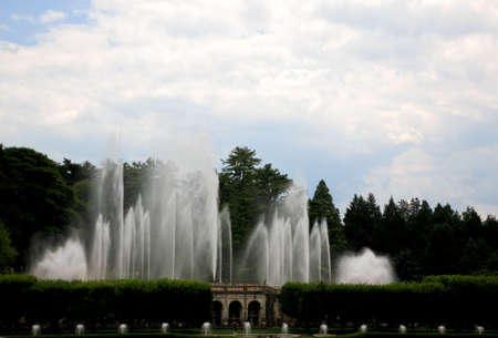 A fountain show in a botanical garden USAの写真素材