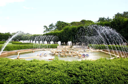 A fountain show in a botanical garden USAの写真素材