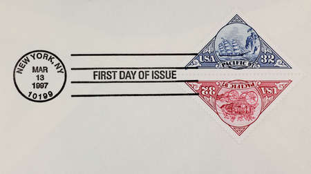 The first day issue of stamps of Pacific 92