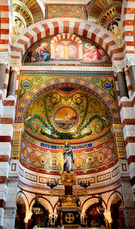 The Interior of Cathedral Notre Dame in Marseille City, France

のeditorial素材