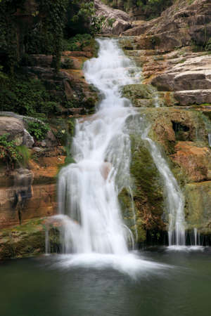 Water falls and cascades of Yun-Tai Mountain, a World Geologic Park and AAAAA Scenery Site in Chinaの写真素材