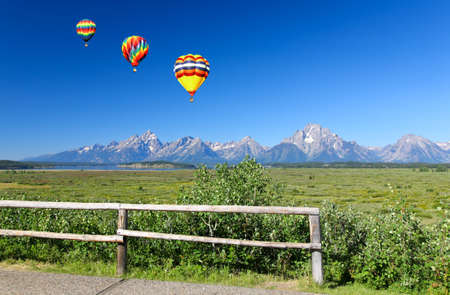 The Grand Teton National Park in Wyomingの写真素材