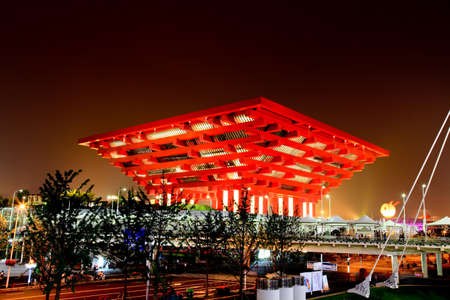 SHANGHAI - JUNE 10: The China Pavilion at the largest World Expo on June 10, 2010 in Shanghai China.のeditorial素材