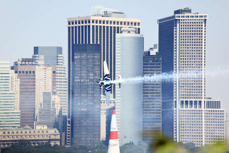 NEW YORK CITY - JUNE 19: Red Bull Air Race World Championship comes to New York Harbor first time in...