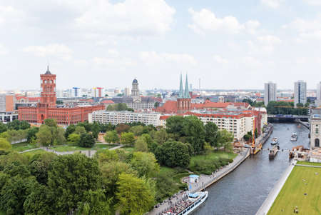 aerial view of central Berlin from the top of Berliner Dom